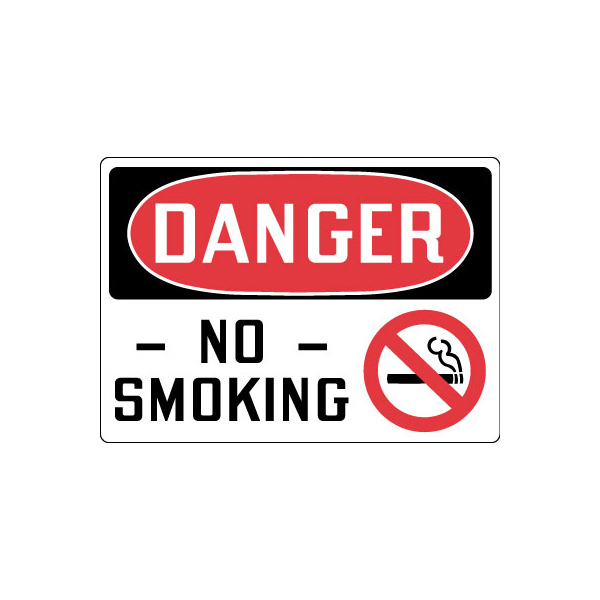 Наклейка Danger No smoking