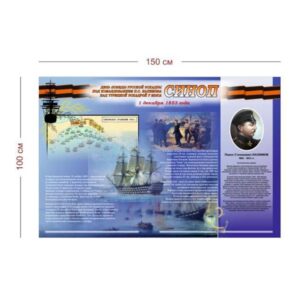 Стенд Синопское сражение 1853 г. 150х100 см