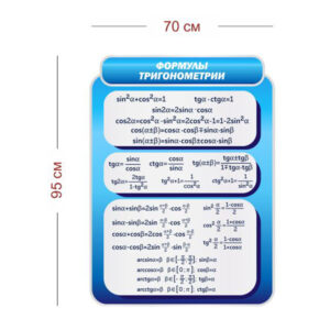 Стенд Тригонометрические формулы 70х95 см